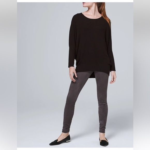 WHBM Ult Faux-Suede Runway Leggings NWT Women’s Size 12 Stormy Gray - Picture 3 of 15